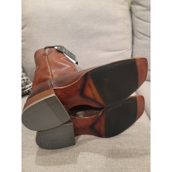 Cody James Brown Leather Square Toe Pull On Western Boots Men’s Size 12 D - Picture 5 of 14